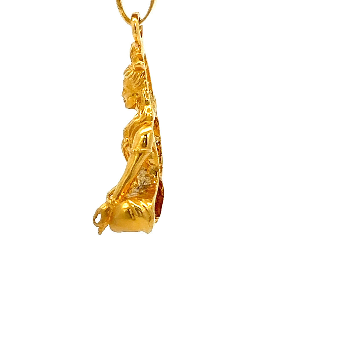 22ct Gold Shiva Pendant with Seated Figure Design