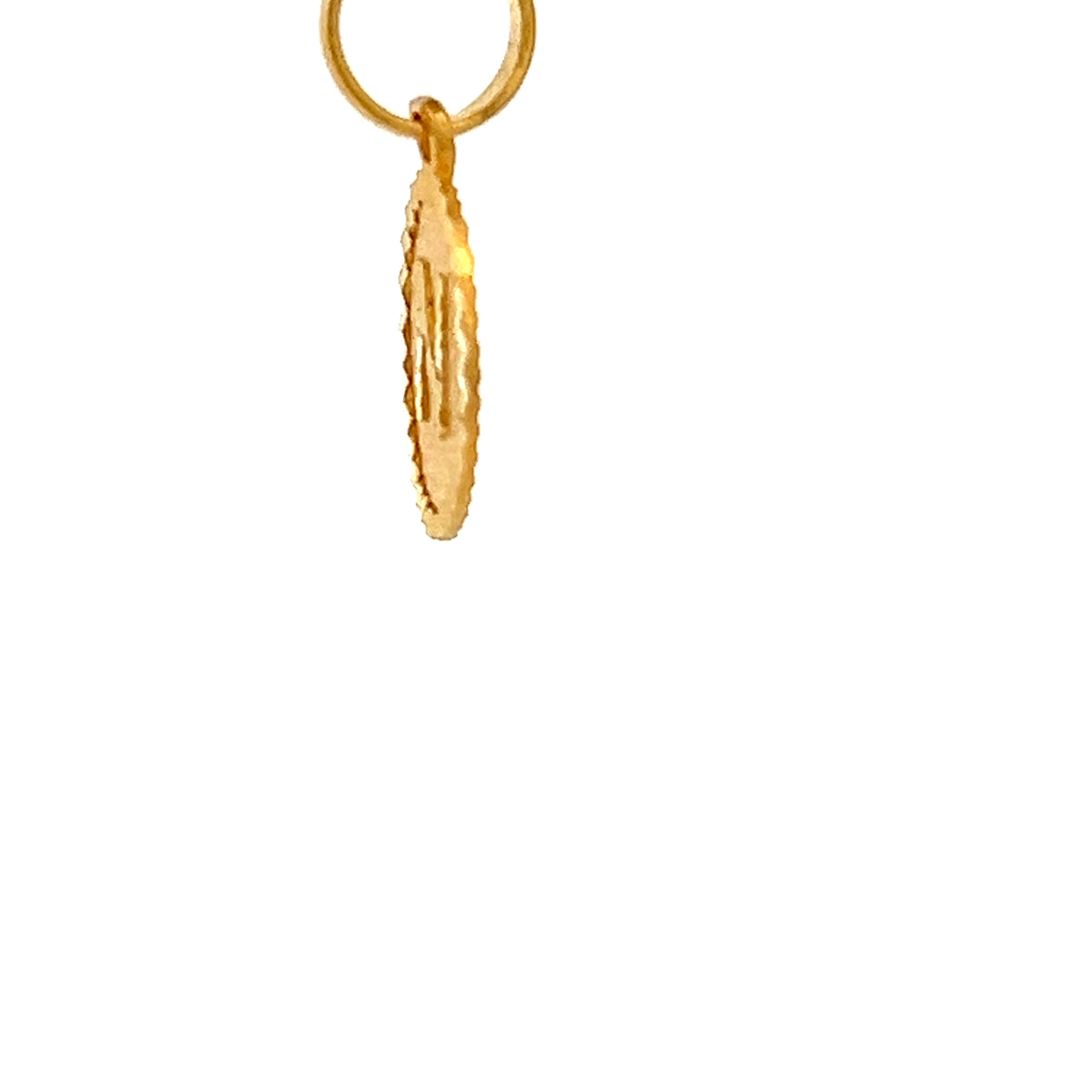 22ct Gold Round Initial N Pendant