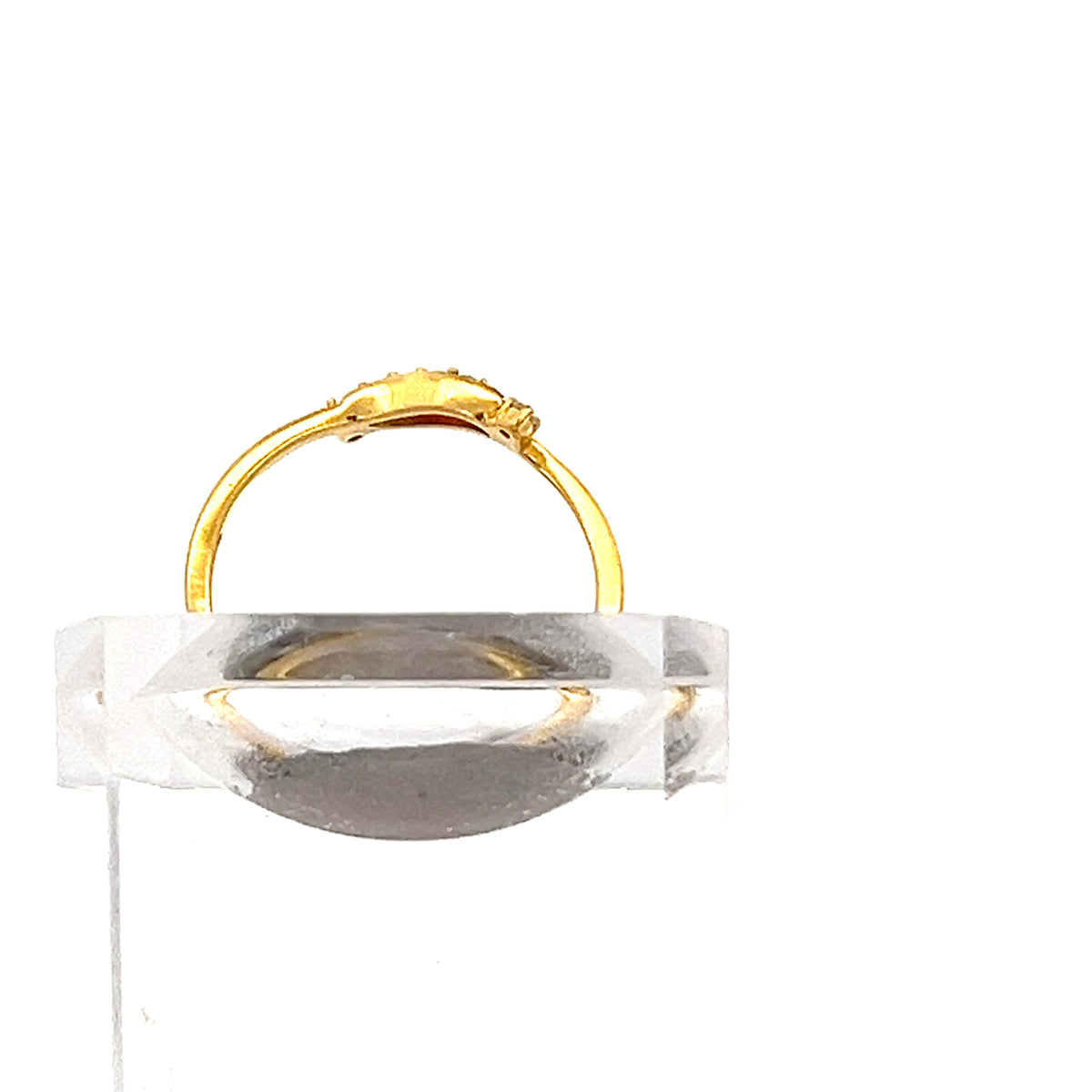 22ct Gold Clear Stone Cluster Ring