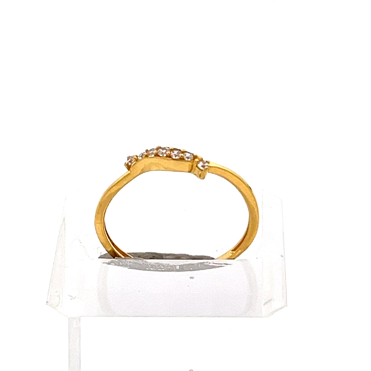 22ct Gold Clear Stone Cluster Ring