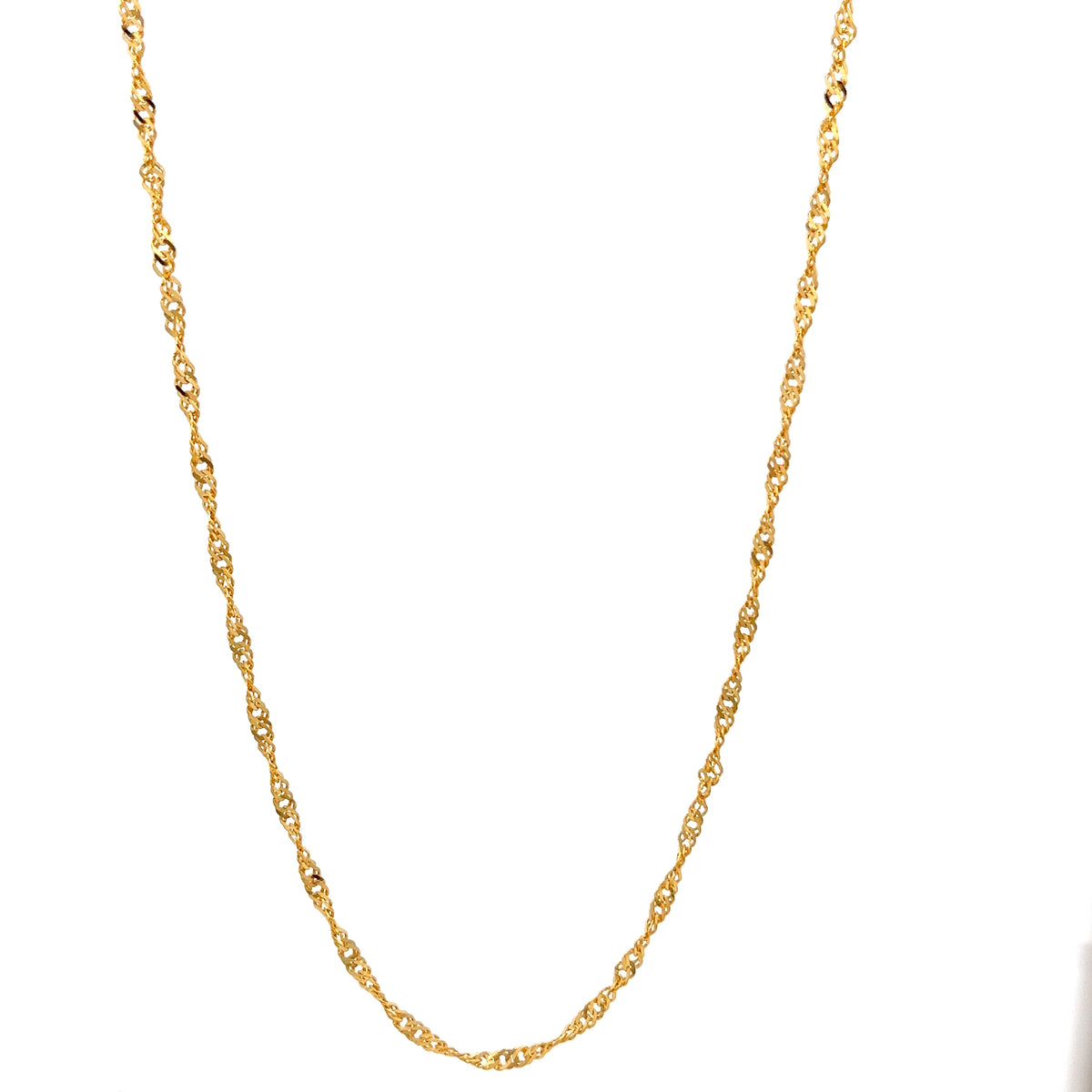 22ct Gold Twisted Link Chain