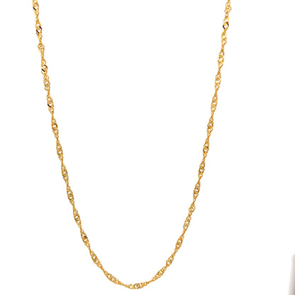 22ct Gold Twisted Link Chain