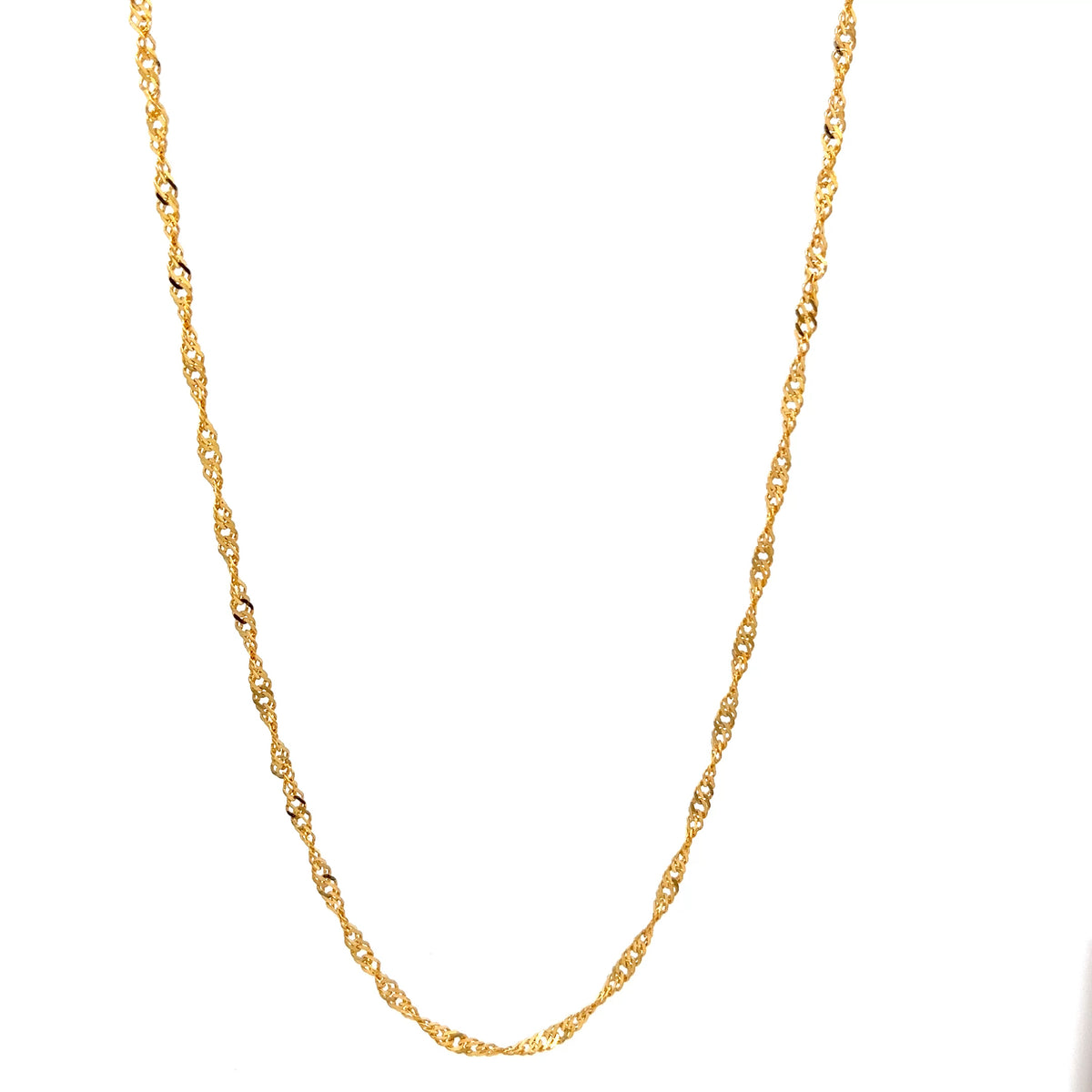 22ct Gold Twisted Link Chain