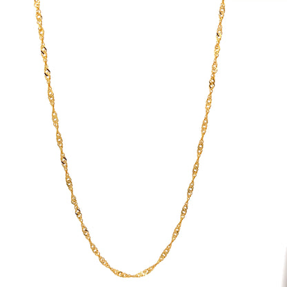 22ct Gold Twisted Link Chain