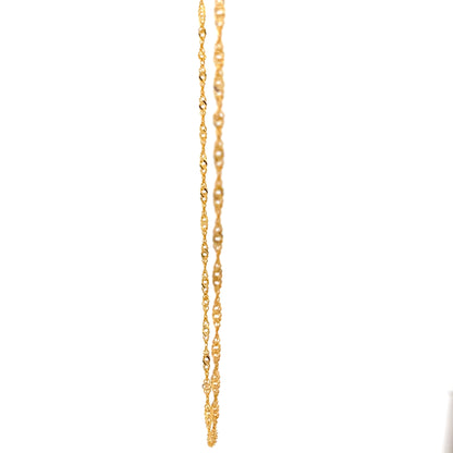 22ct Gold Twisted Link Chain