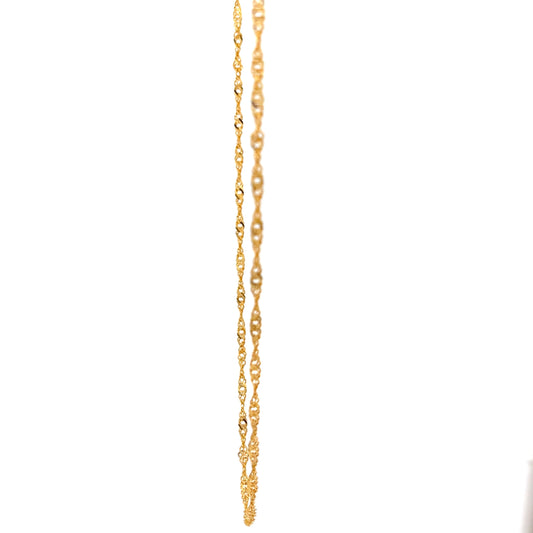 22ct Gold Twisted Link Chain