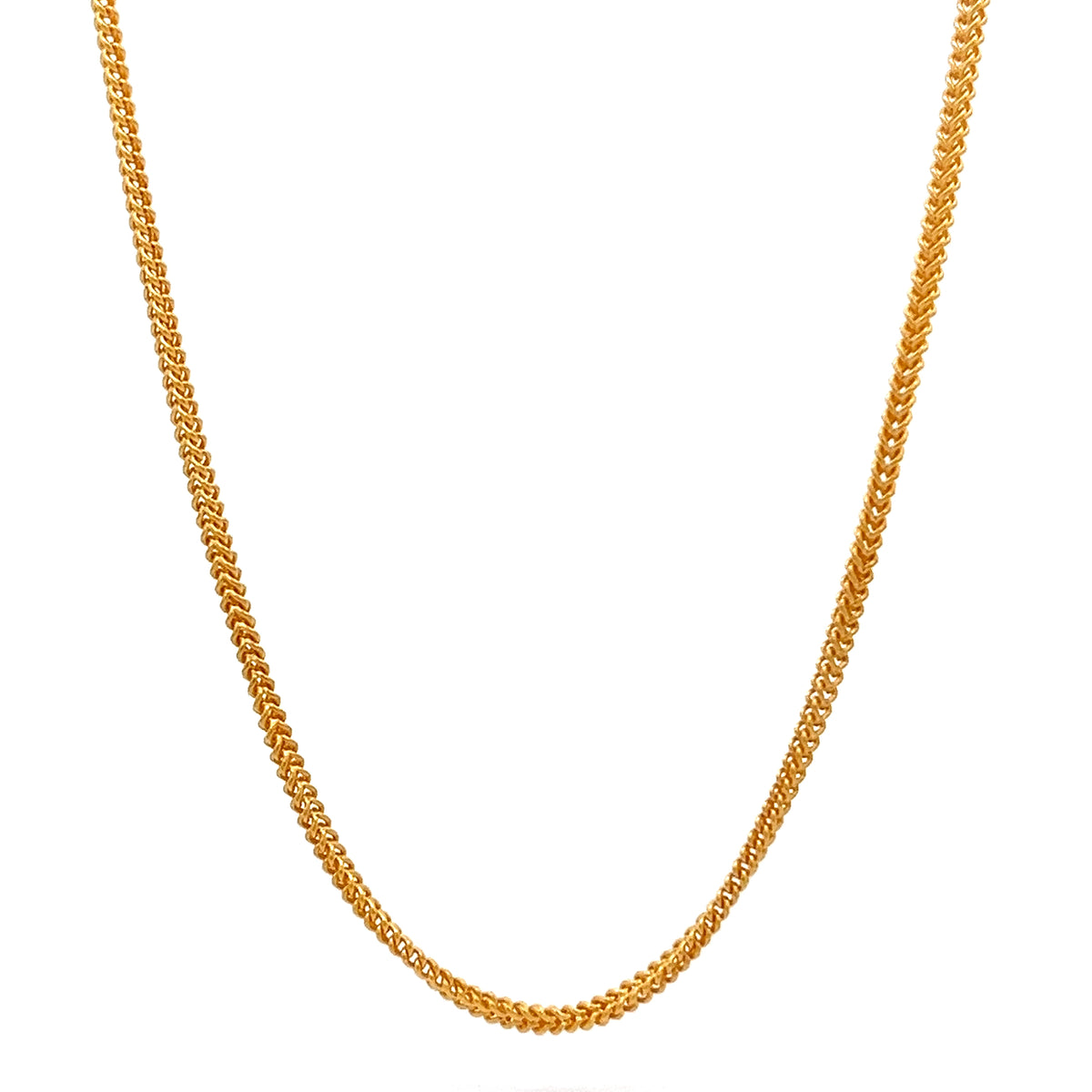 22ct Gold Curb Chain with Twisted Link Design