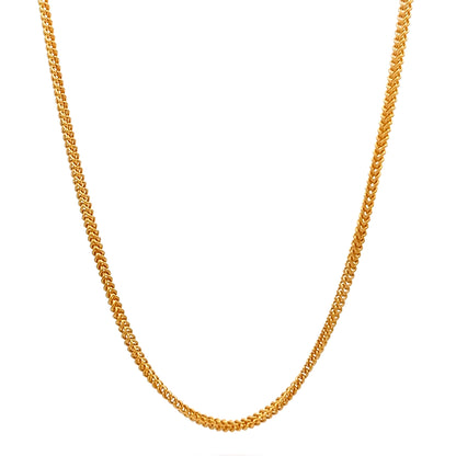 22ct Gold Curb Chain with Twisted Link Design