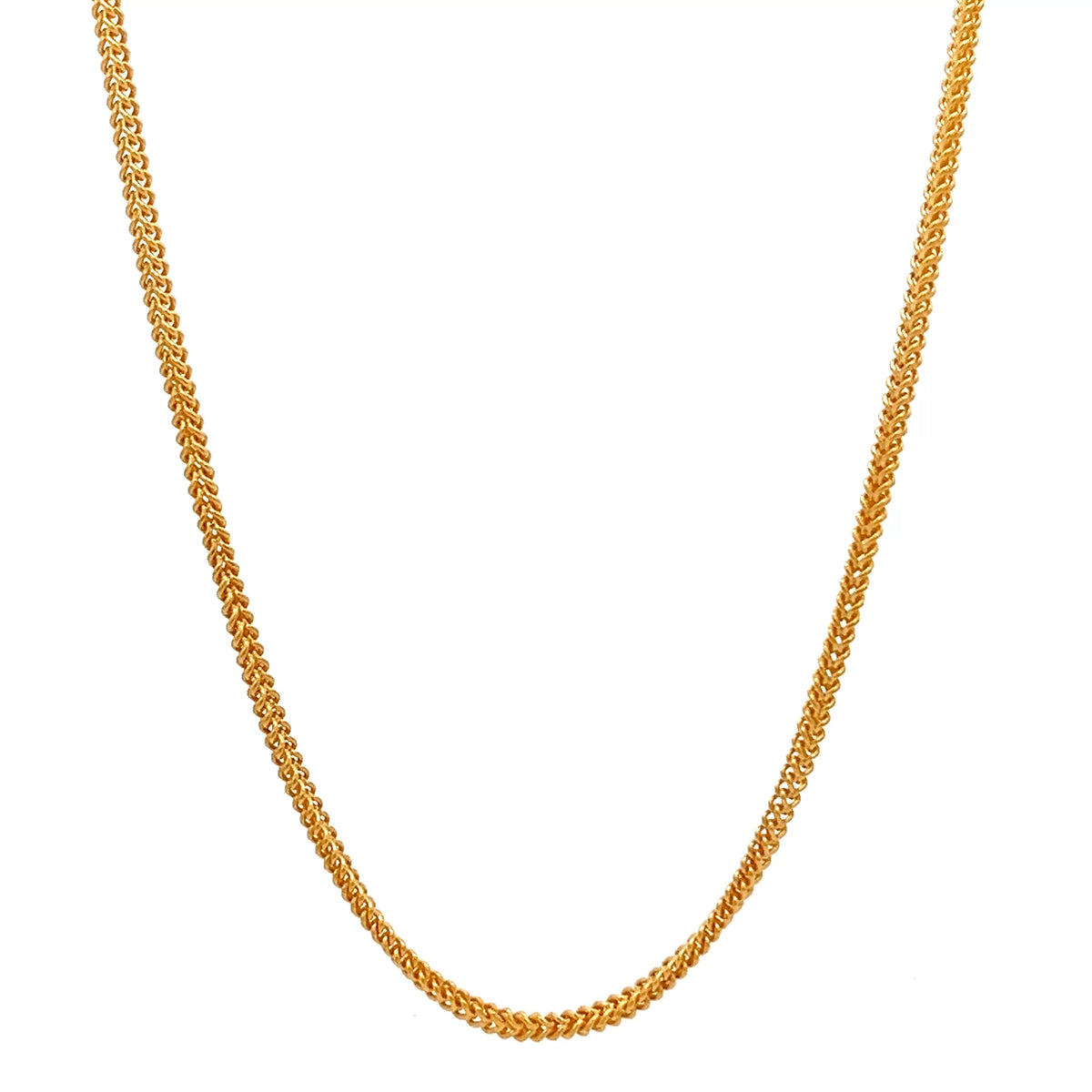 22ct Gold Curb Chain with Twisted Link Design