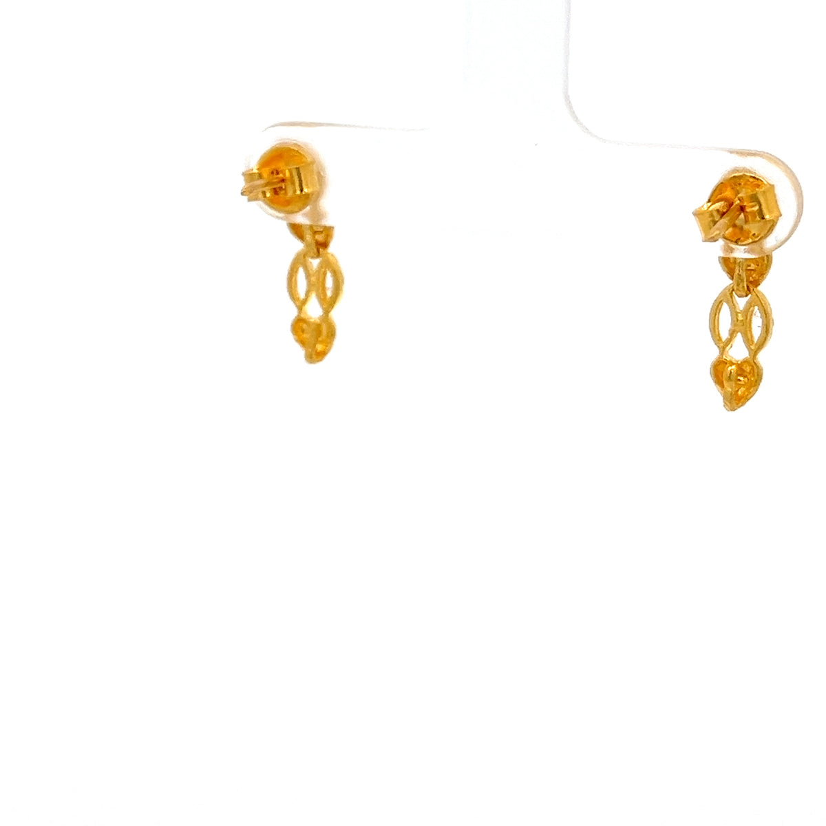 22ct Gold Textured and Openwork Drop Earrings