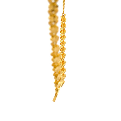 22ct Gold Floral Leaf Motif Necklace