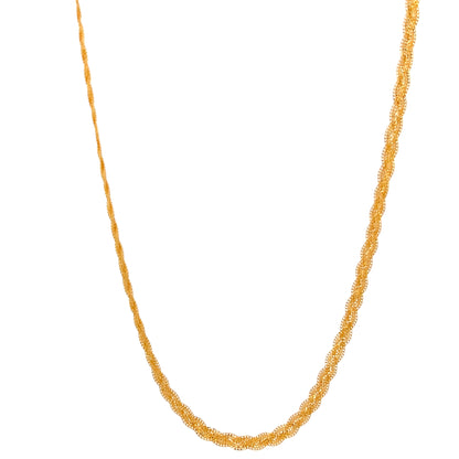 22ct Gold Twisted Rope Chain Necklace