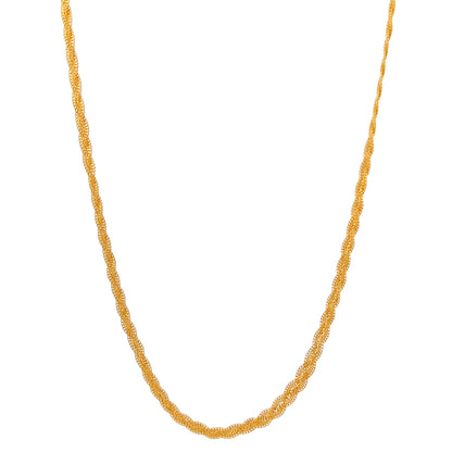 22ct Gold Twisted Rope Chain Necklace