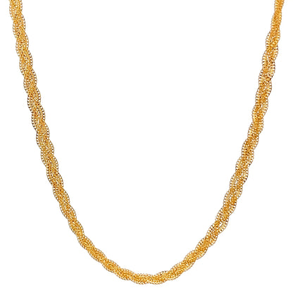 22ct Gold Twisted Rope Texture Necklace
