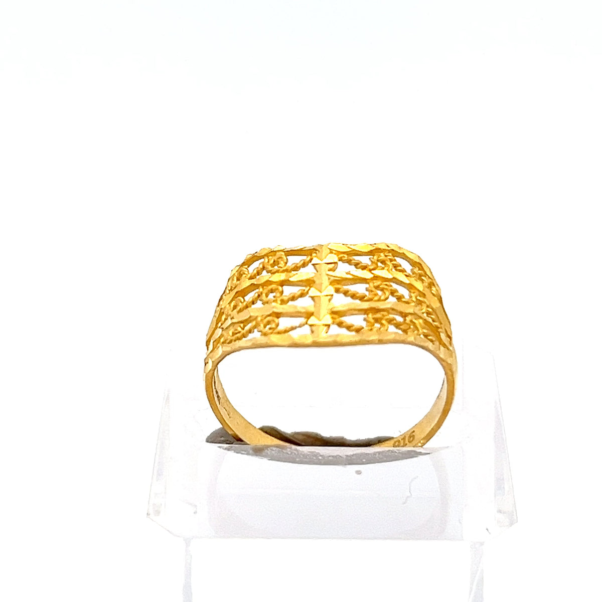 22ct Gold Openwork Filigree Panel Ring