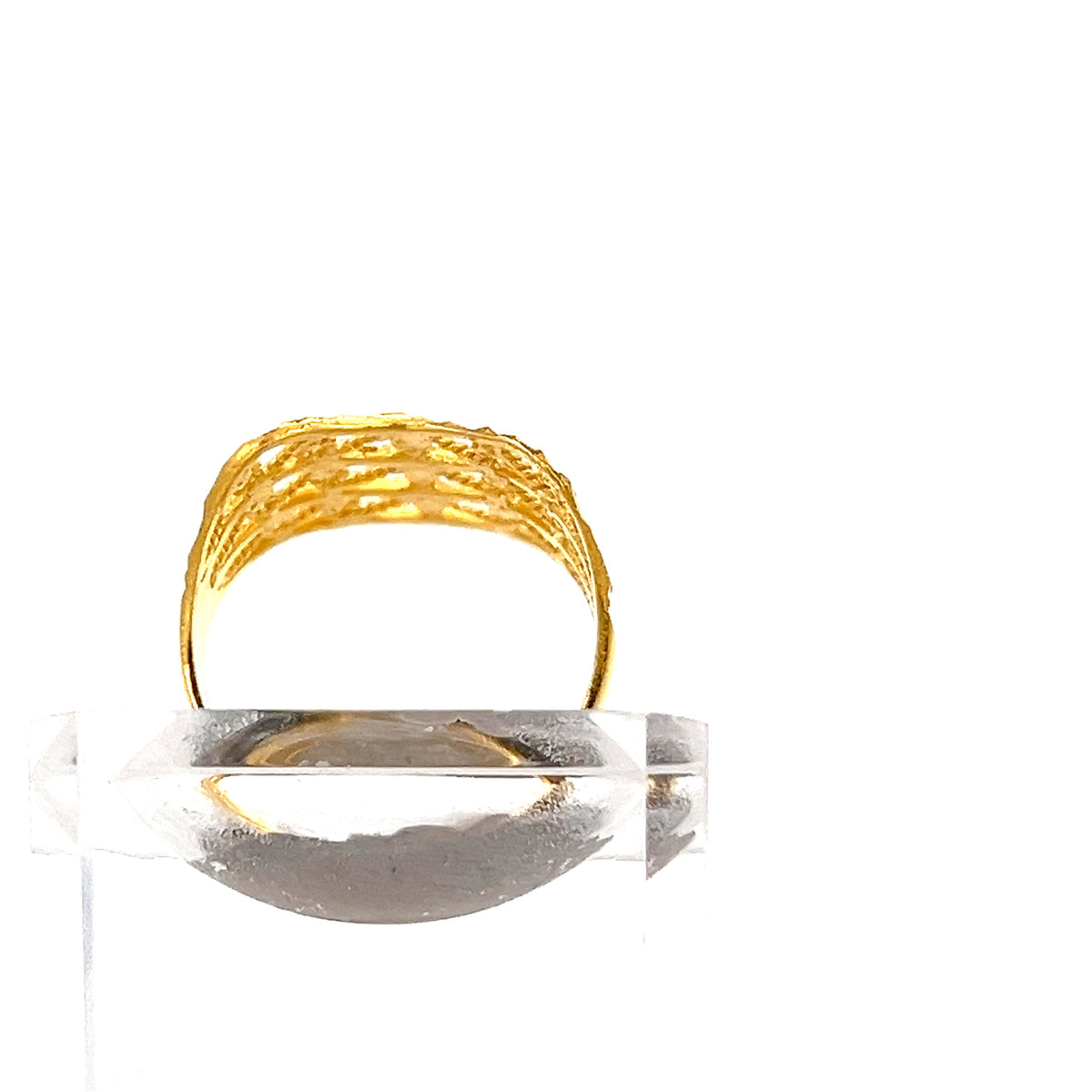 22ct Gold Openwork Filigree Panel Ring