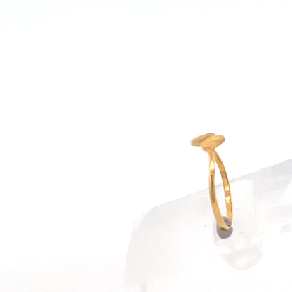 22ct Gold Plain Oval Top Ring