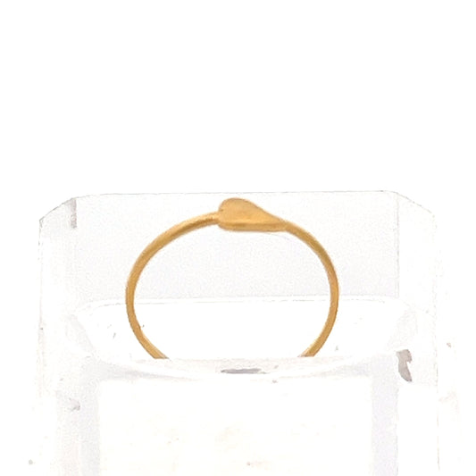 22ct Gold Plain Oval Signet Ring