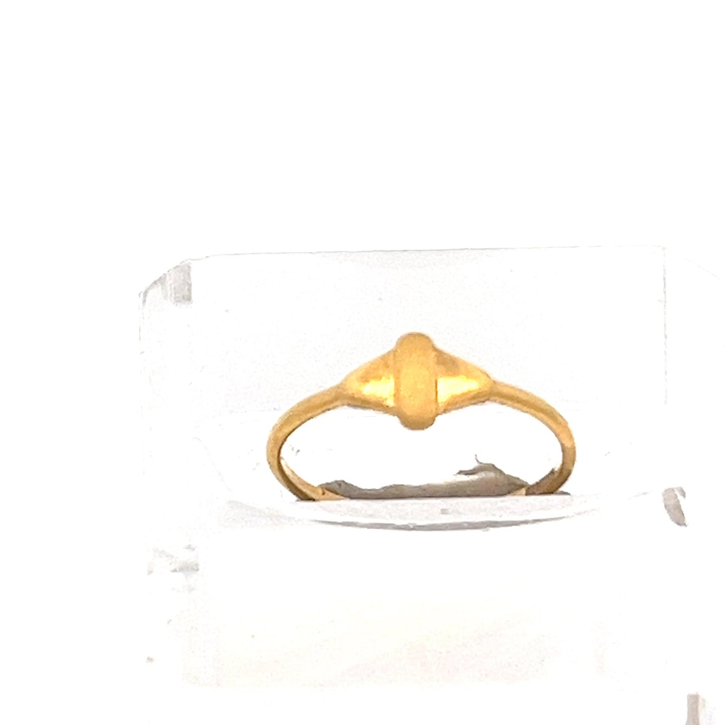 22ct Gold Ring with Raised Oval Central Setting