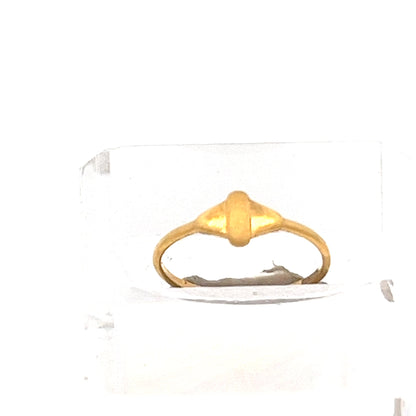 22ct Gold Ring with Raised Oval Central Setting