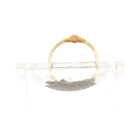 22ct Gold Ring with Raised Oval Central Setting