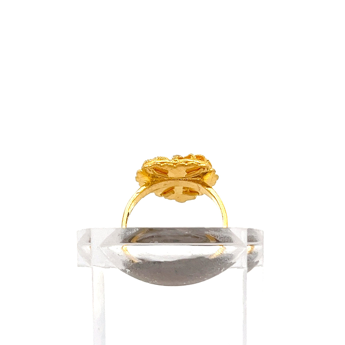 22ct Gold Ornate Leaf Motif Ring