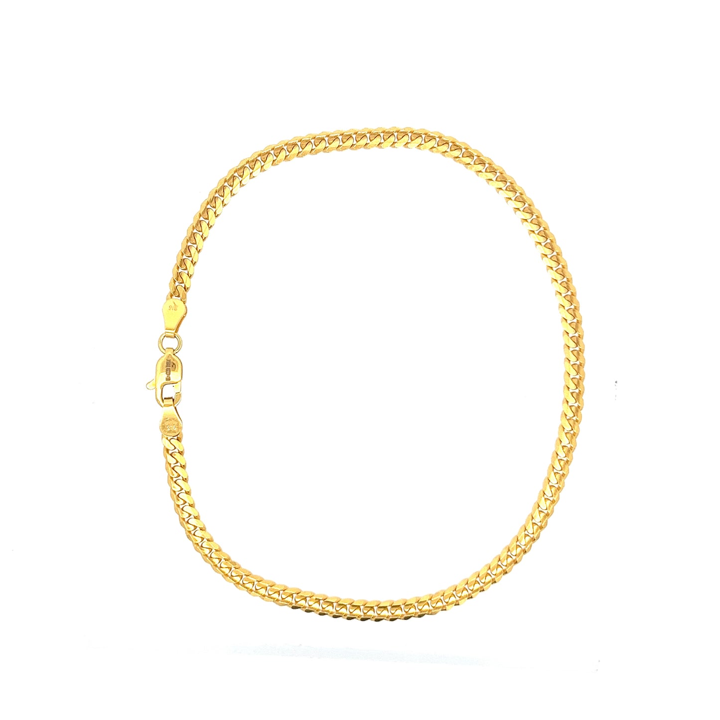 22ct Gold Bracelet with Double Curb Link Chain Design