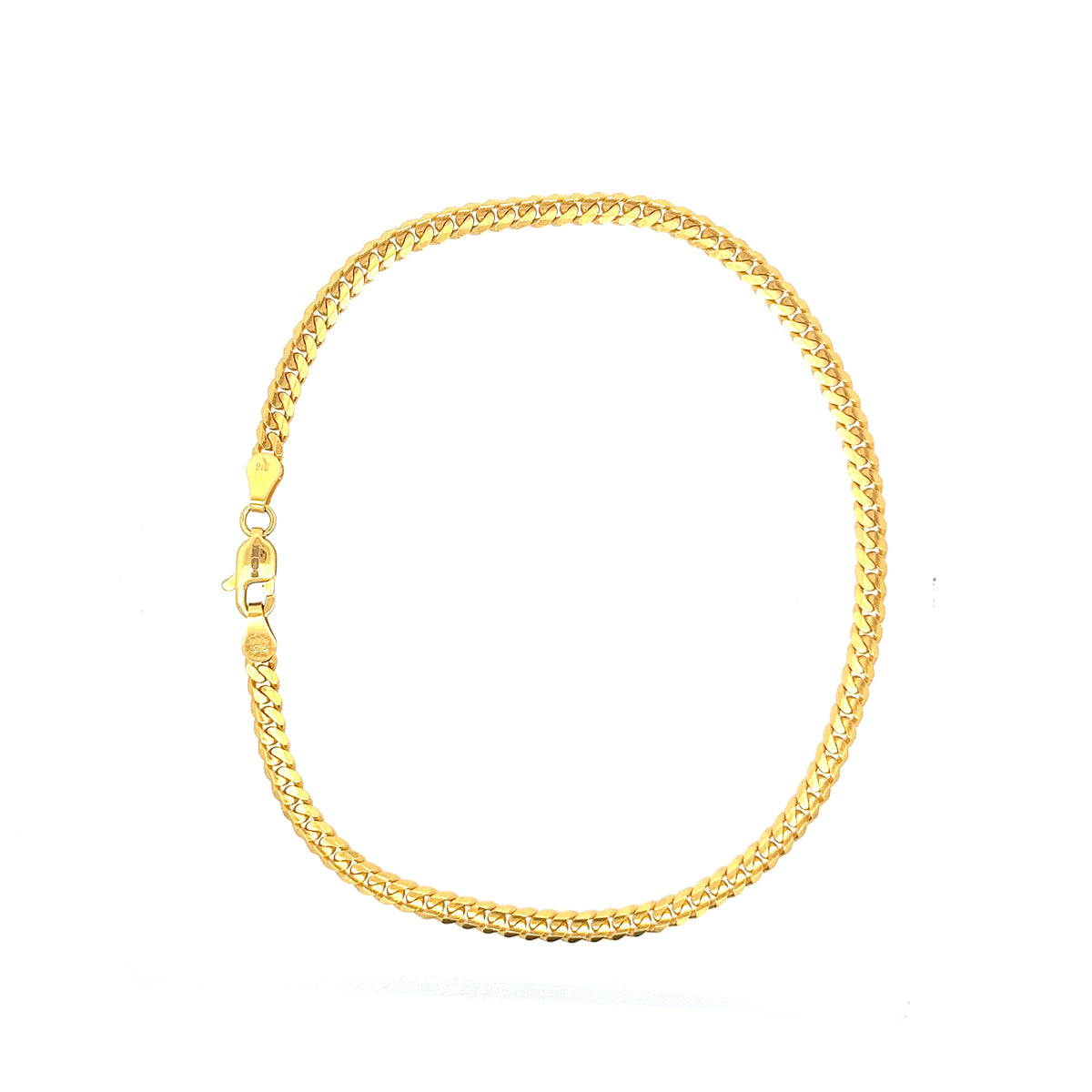 22ct Gold Bracelet with Double Curb Link Chain Design