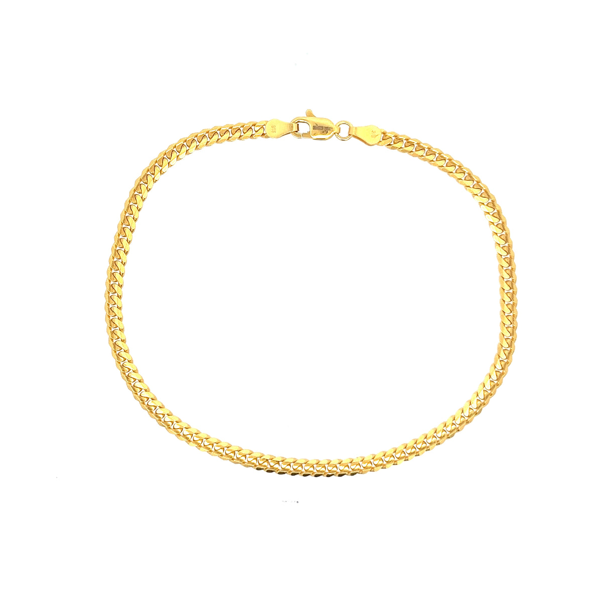 22ct Gold Bracelet with Double Curb Link Chain Design