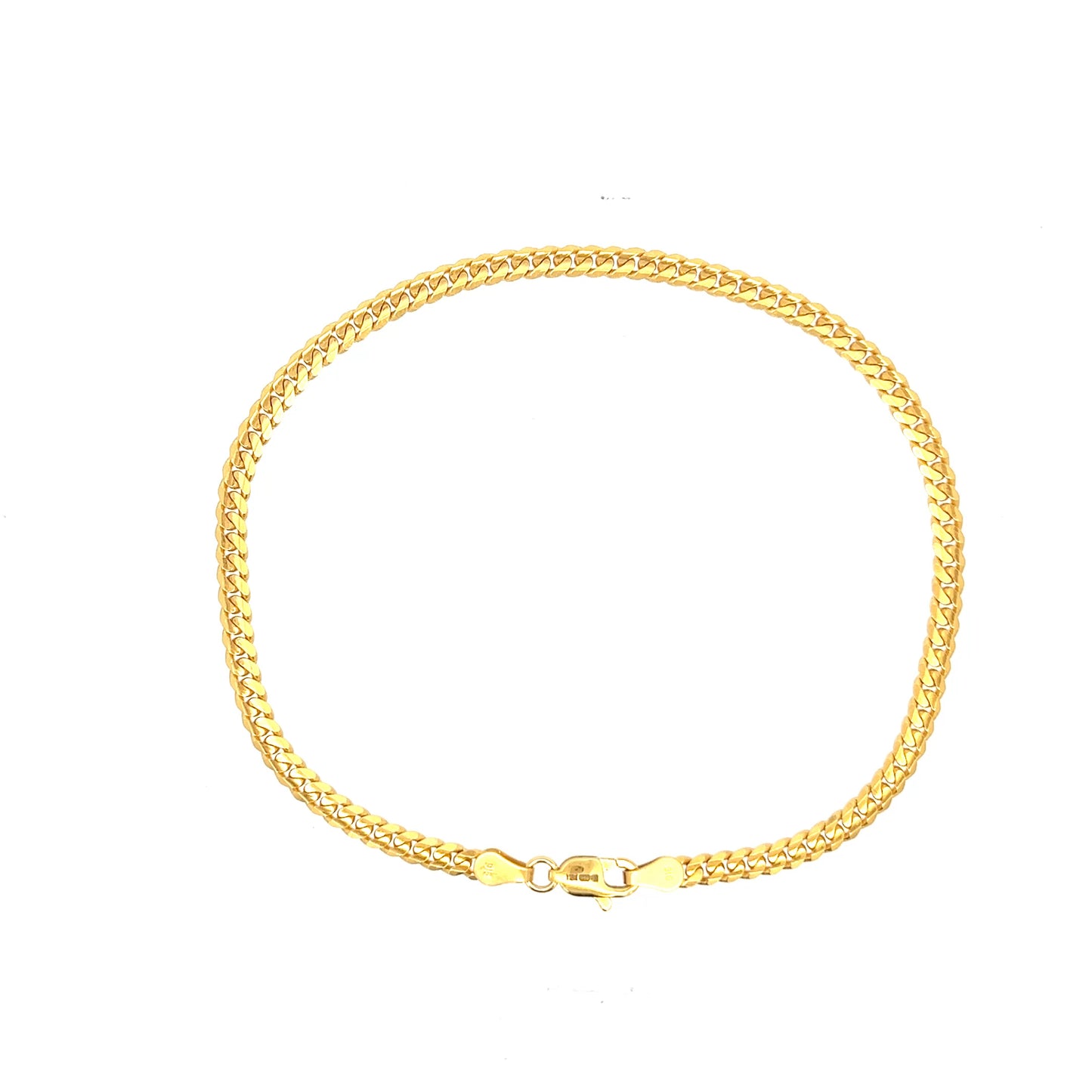 22ct Gold Bracelet with Double Curb Link Chain Design