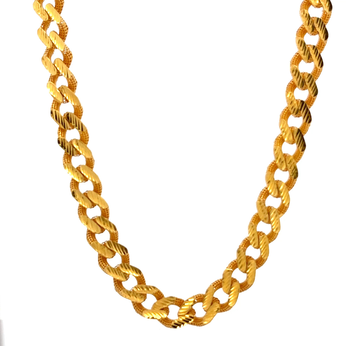 22ct Gold Twisted Oval Link Chain