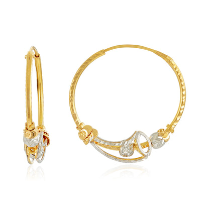 22ct Yellow Gold Hoop Earrings BF1224-ER12