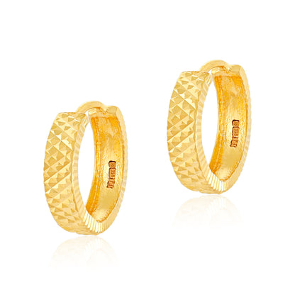 22ct Yellow Gold Hoop Earrings BF1224-ER53