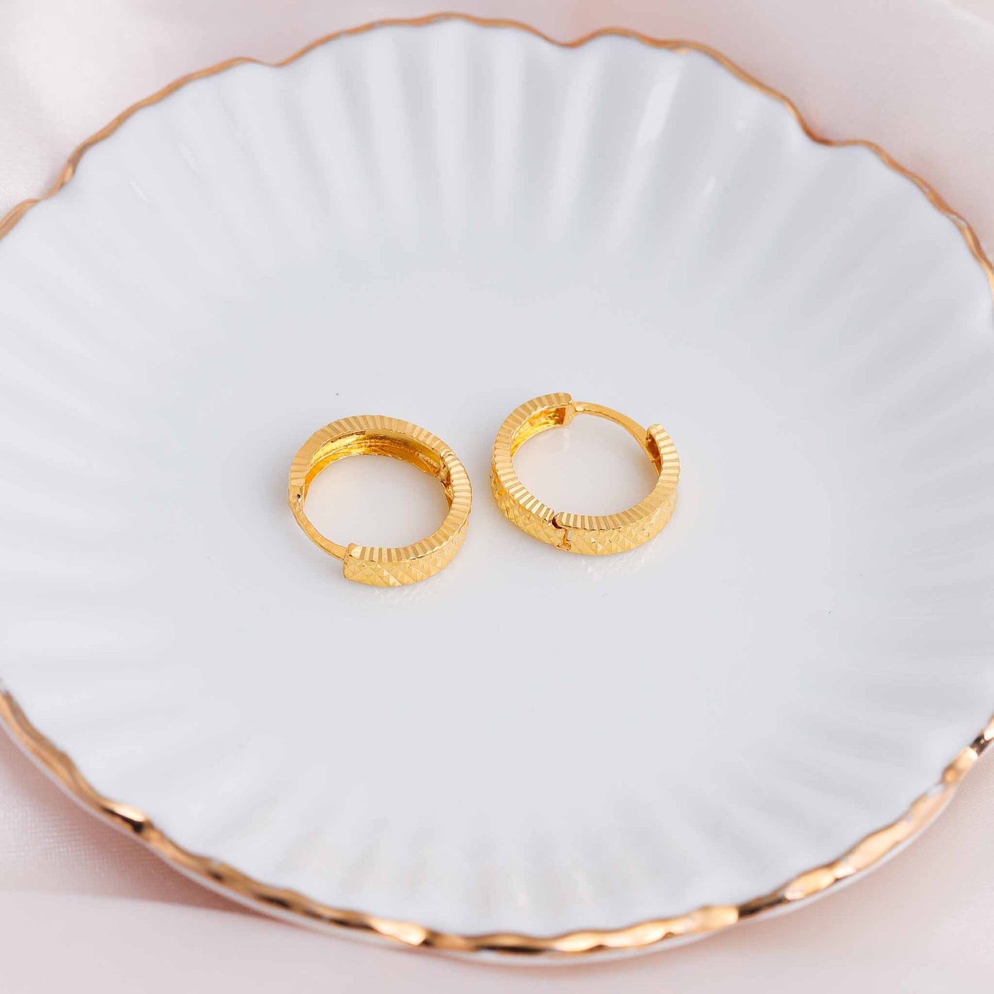 22ct Yellow Gold Hoop Earrings BF1224-ER53