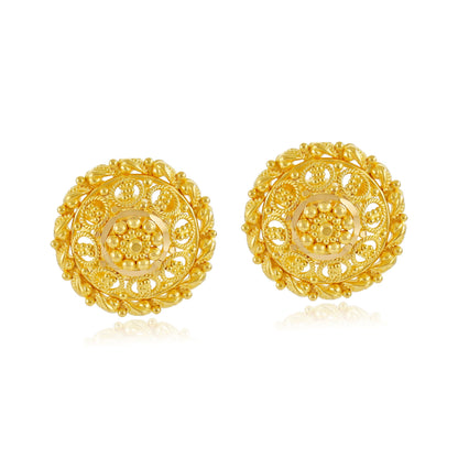 22ct Yellow Gold Unique Design Stud Earrings BF1224-ER5
