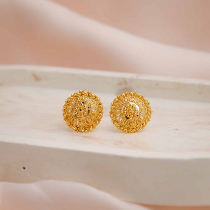22ct Yellow Gold Unique Design Stud Earrings BF1224-ER5