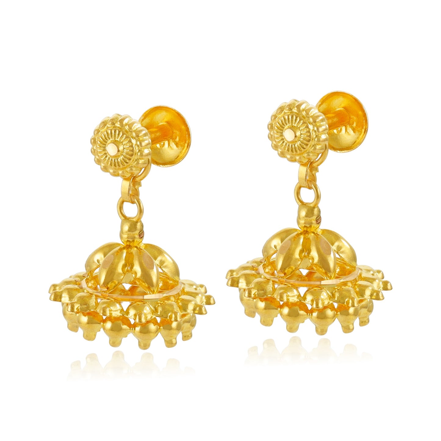 22ct Yellow Gold Jhumka Earrings BF1224-ER6