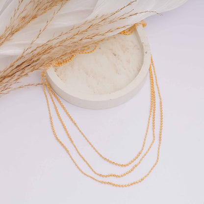 22ct Yellow Gold Multilayer Bead Chain Necklace BF1224-NKS10-NK