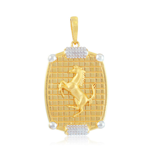 22ct Yellow Gold Mixed Metal Horse Design Pendant BF1224-PD3