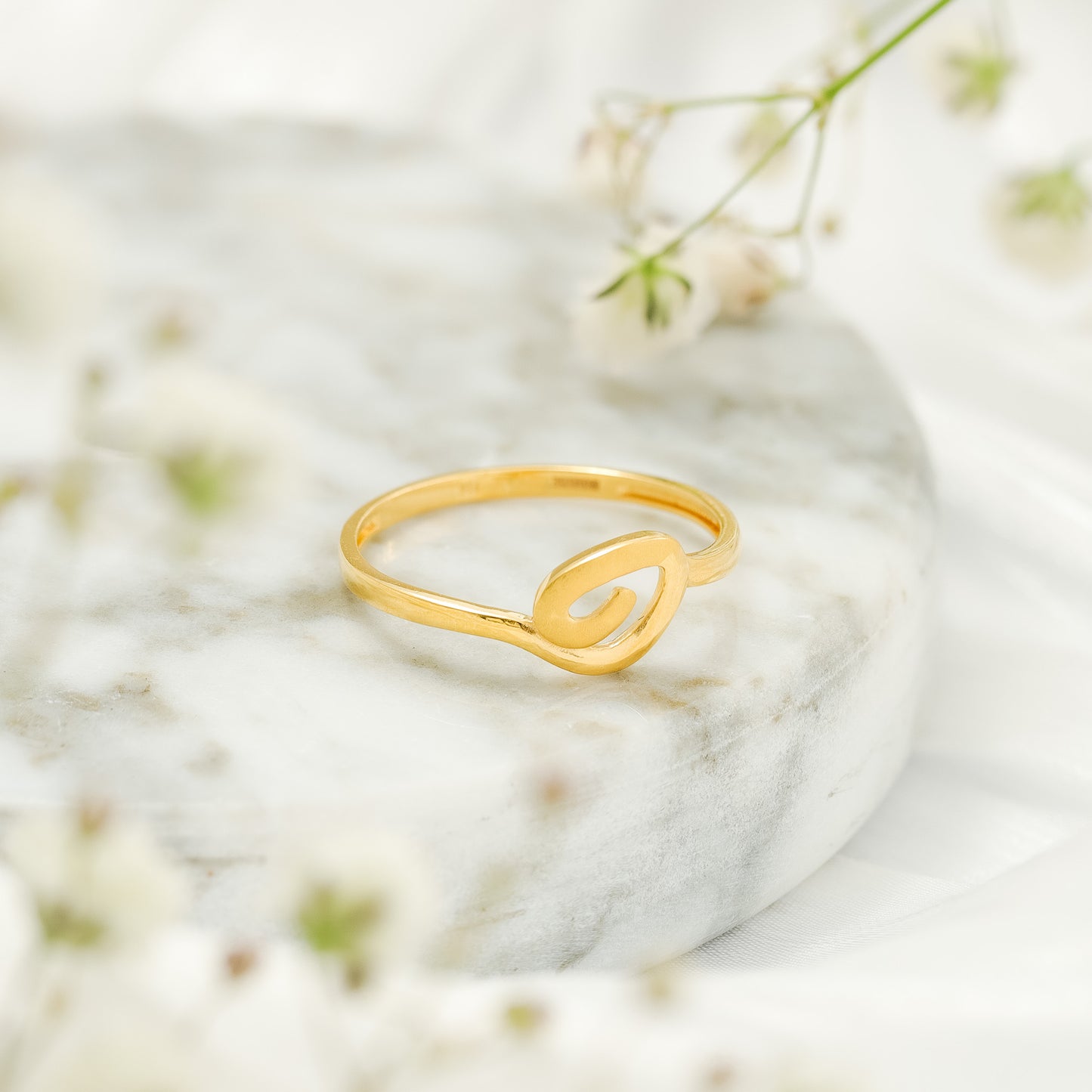 22ct Yellow Gold Swirl Design Ring BF1224-RN123