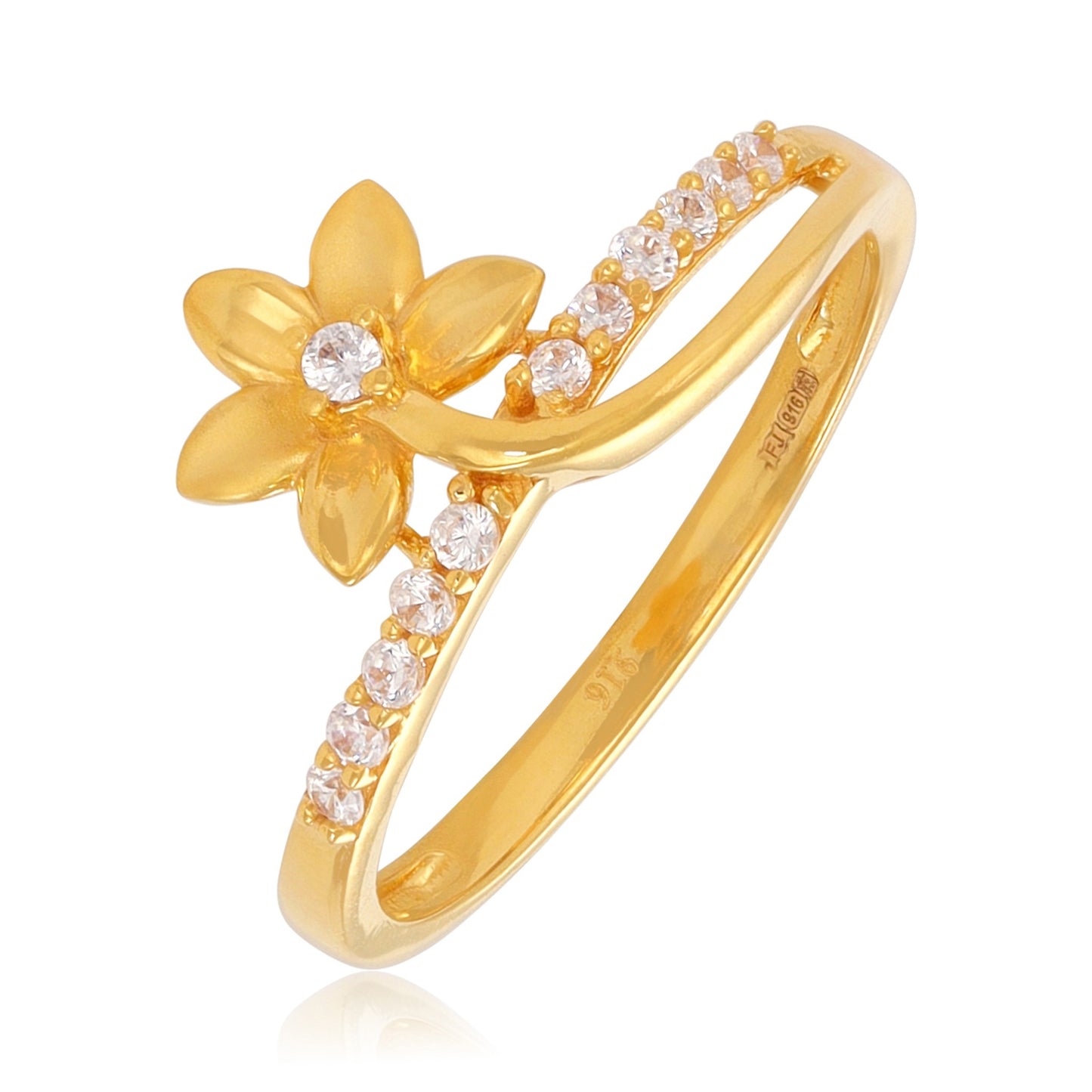 22ct Yellow Gold Flower Ring BF1224-RN139