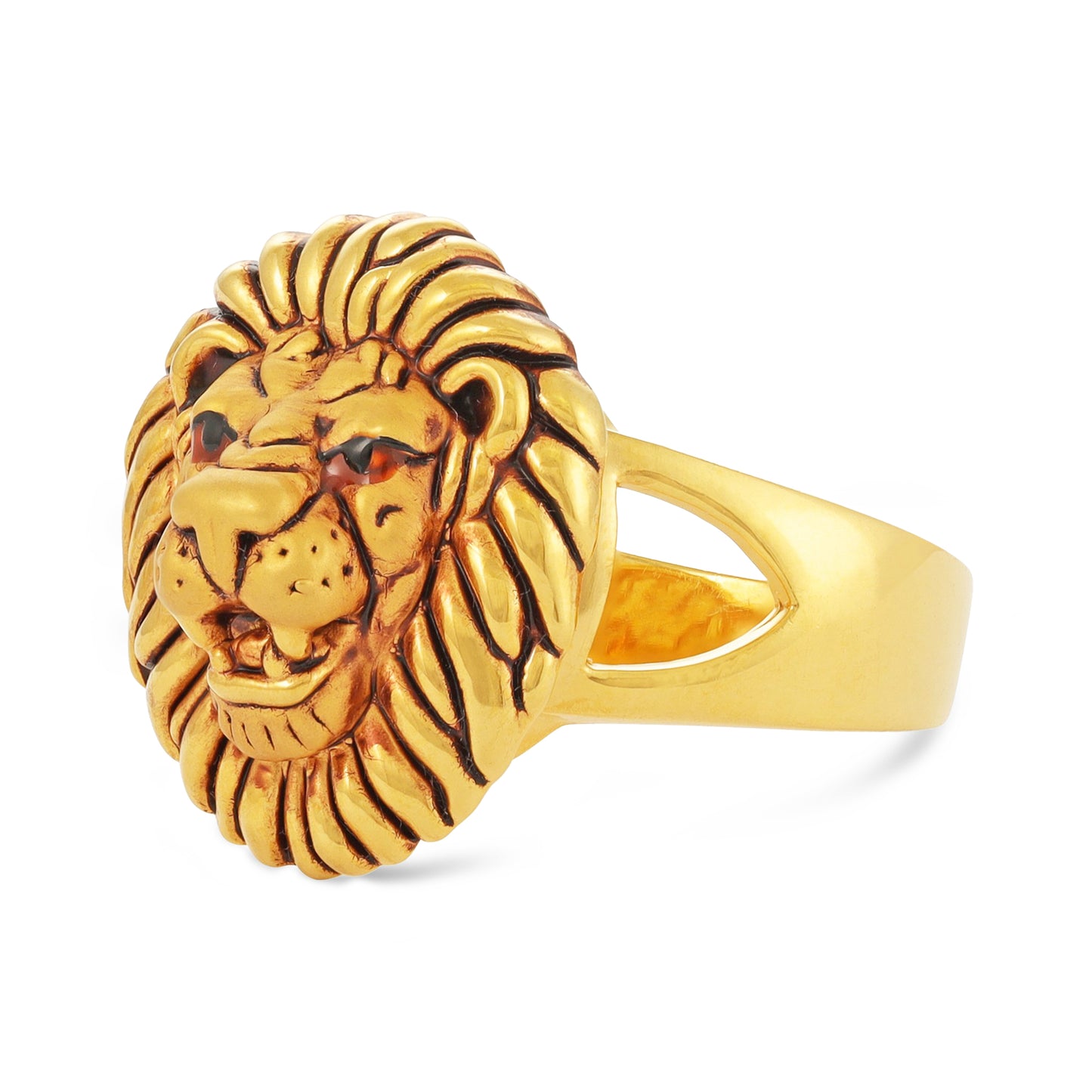 22ct Yellow Gold Lion Head Ring BF1224-RN15