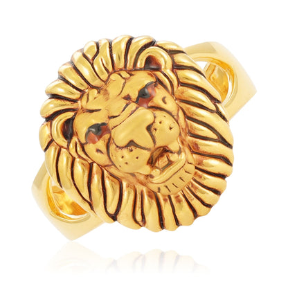 22ct Yellow Gold Lion Head Ring BF1224-RN15