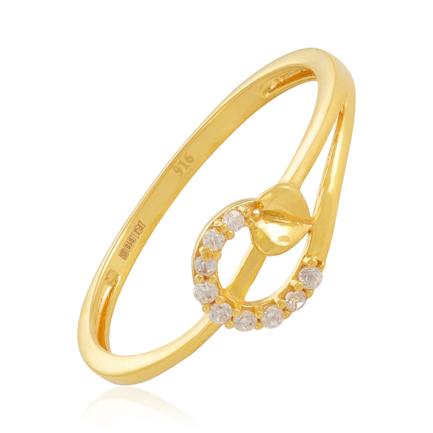 22ct Yellow Gold Swirl Design Ring BF1224-RN71