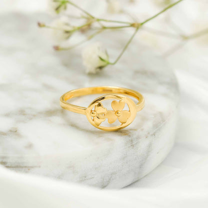 22ct Yellow Gold Unique Flower Ring BF1224-RN83