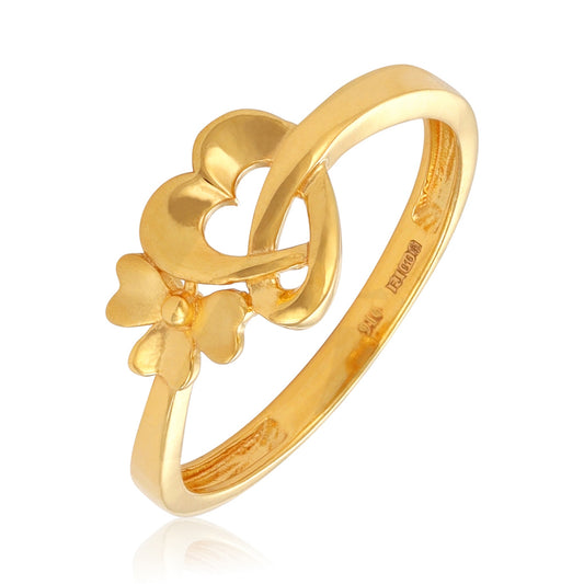 22ct Yellow Gold Unique Twisted Heart Ring BF1224-RN86