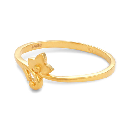 22ct Yellow Gold Unique Flower Ring BF1224-RN88