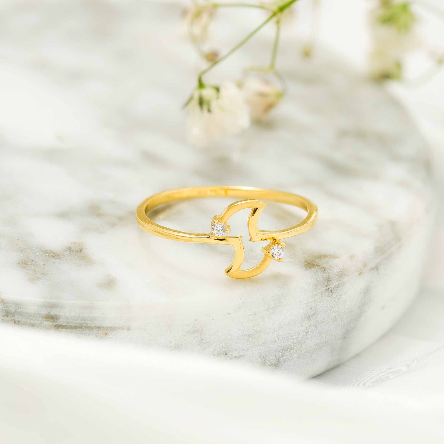 22ct Yellow Gold Small Unique Design Ring BF1224-RN93