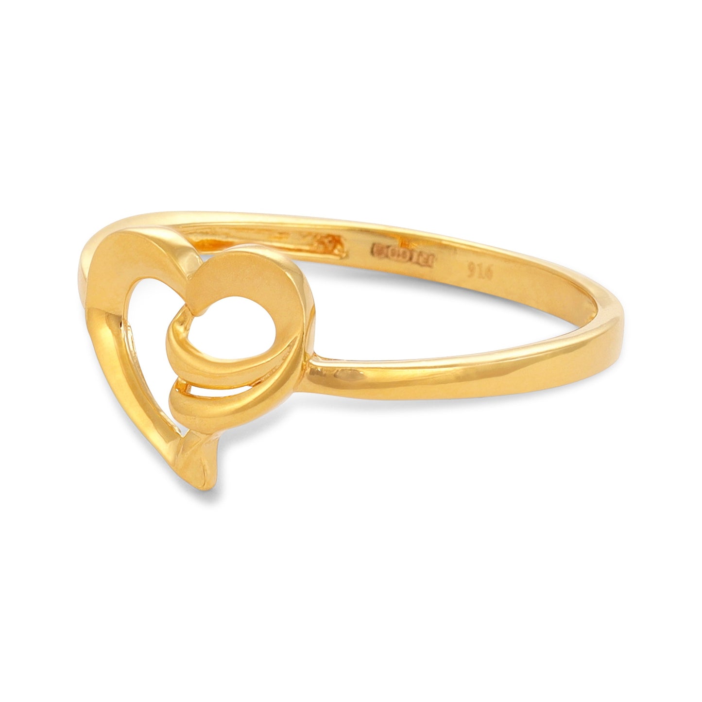 22ct Yellow Gold Heart Ring BF1224-RN95