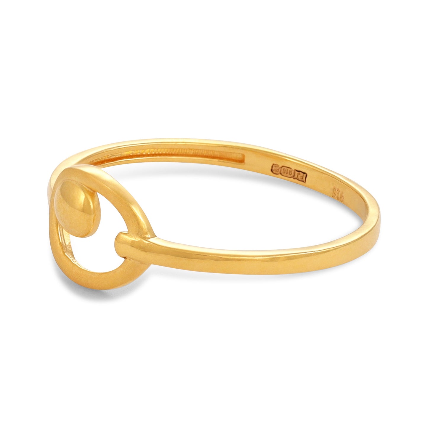 22ct Yellow Gold Small Unique Design Ring BF1224-RN97